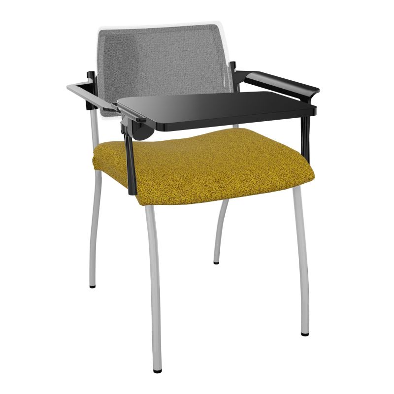 INVENTIV CHAISE 4P DOS NOIR+ACCOTOIRS+TABLET.ECRIT A DROITE - RESILLE E9 SB UM