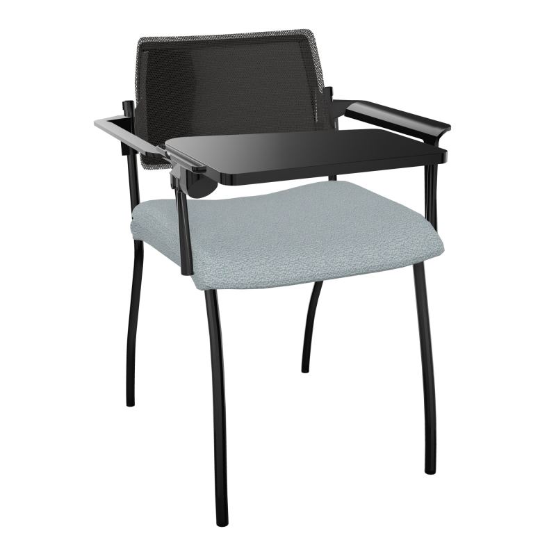 INVENTIV CHAISE 4P DOS NOIR+ACCOTOIRS+TABLET.ECRIT A DROITE - RESILLE KD SG UH