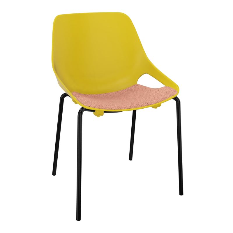 CHAISE 4 PIEDS ROSALIE + PLACET PJ - PIED SG - ASSISE BL