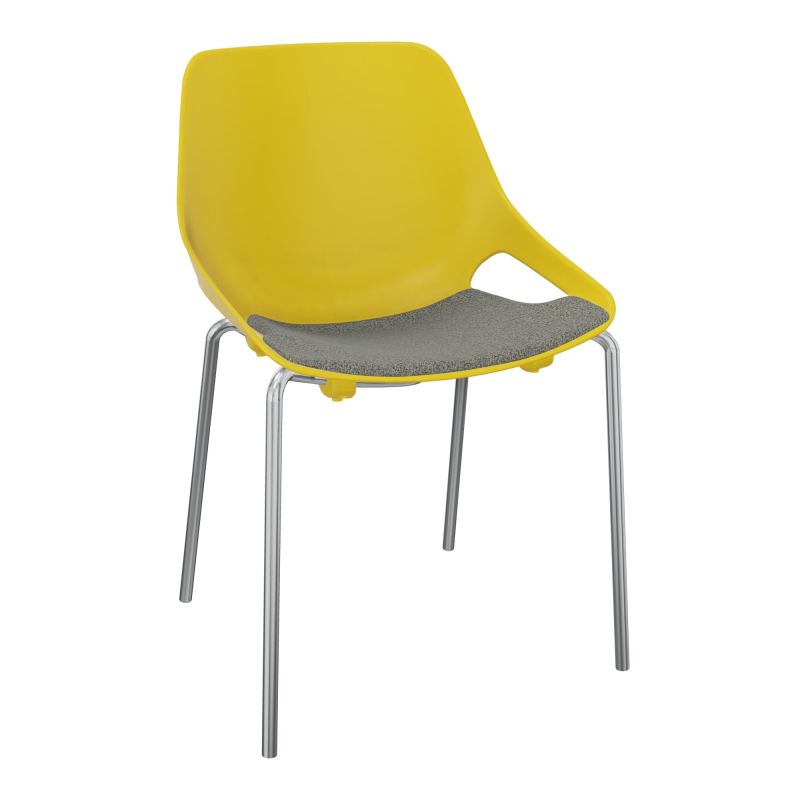 CHAISE 4 PIEDS ROSALIE + PLACET B1 - PIED SQ - ASSISE PJ