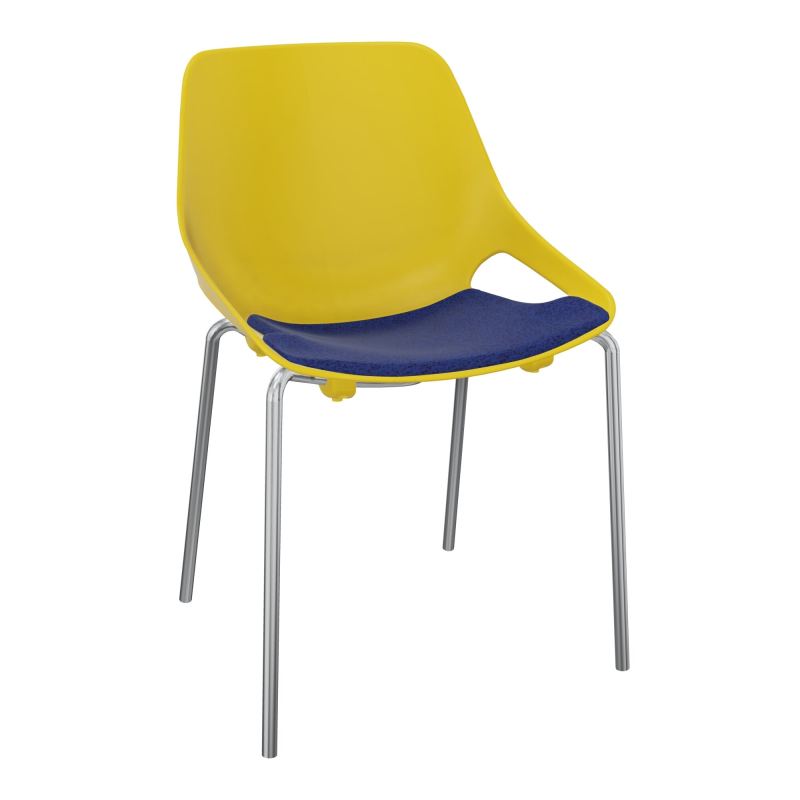 CHAISE 4 PIEDS ROSALIE + PLACET B6 - PIED SQ - ASSISE PJ