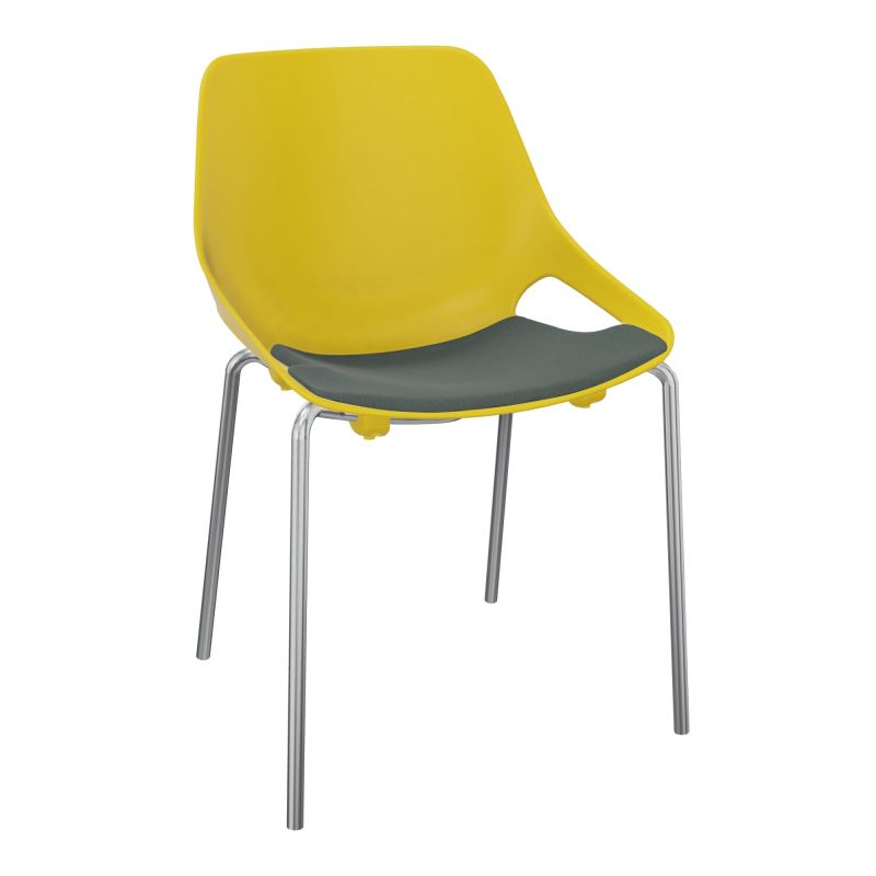 CHAISE 4 PIEDS ROSALIE + PLACET PJ - PIED SQ - ASSISE CF