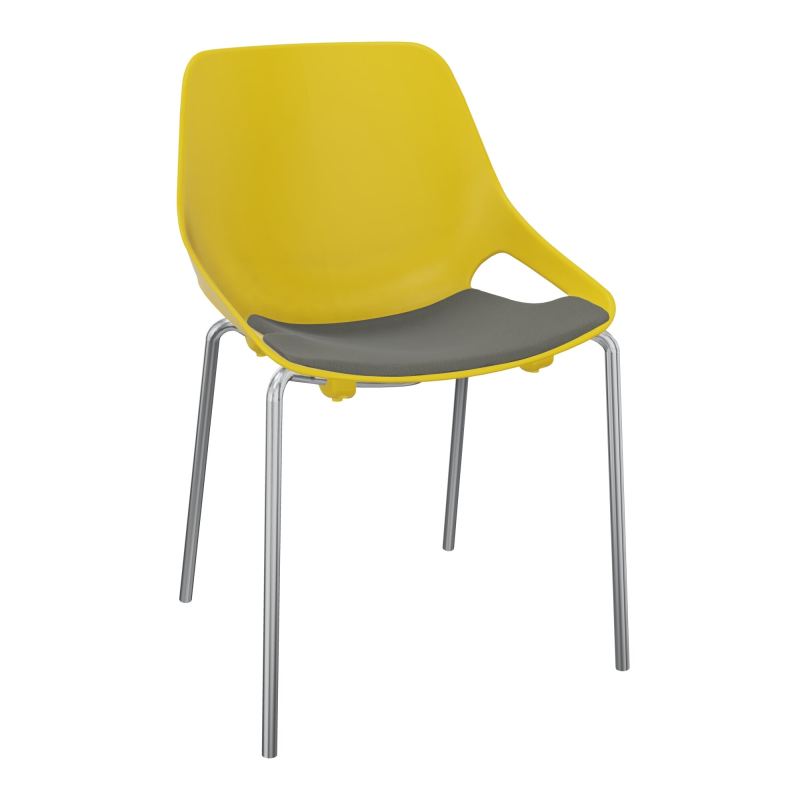 CHAISE 4 PIEDS ROSALIE + PLACET PJ - PIED SQ - ASSISE CH