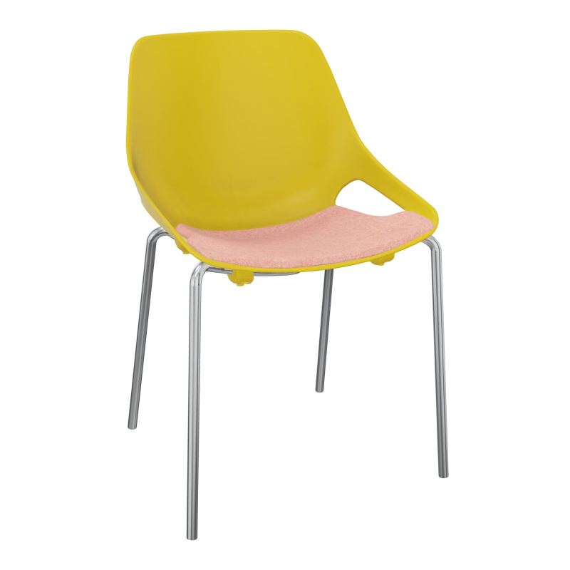 CHAISE 4 PIEDS ROSALIE + PLACET PJ - PIED SQ - ASSISE DH