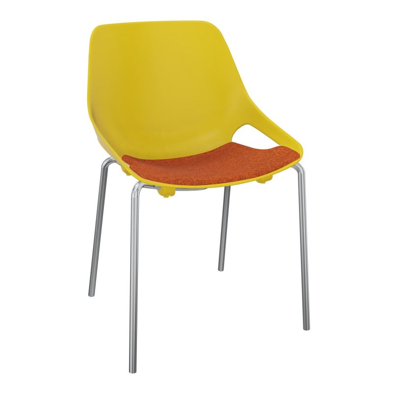 CHAISE 4 PIEDS ROSALIE + PLACET PJ - PIED SQ - ASSISE DJ