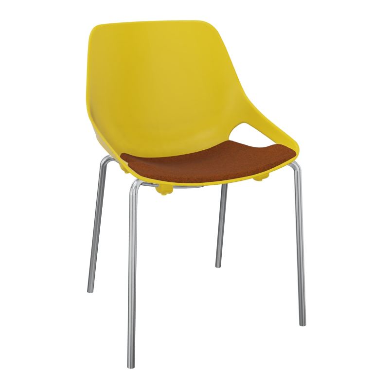 CHAISE 4 PIEDS ROSALIE + PLACET PJ - PIED SQ - ASSISE DZ