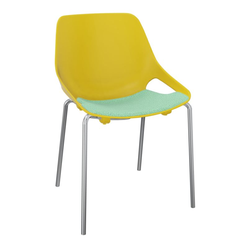 CHAISE 4 PIEDS ROSALIE + PLACET PJ - PIED SQ - ASSISE E4