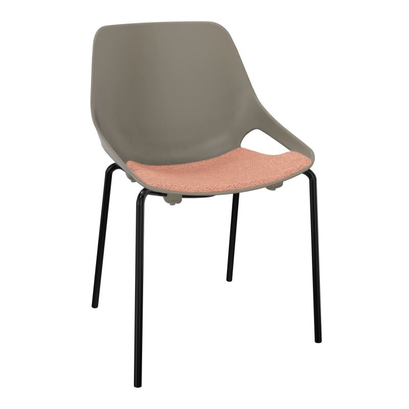 CHAISE 4 PIEDS ROSALIE + PLACET PQ - PIED SG - ASSISE BL