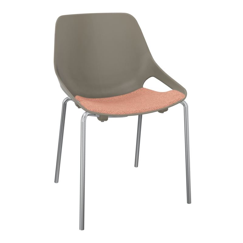 CHAISE 4 PIEDS ROSALIE + PLACET PQ - PIED SQ - ASSISE BL