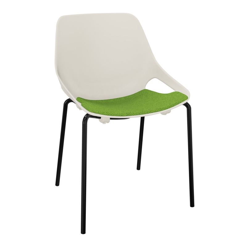 CHAISE 4 PIEDS ROSALIE + PLACET PS - PIED SG - ASSISE BK