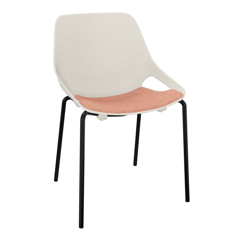 CHAISE 4 PIEDS ROSALIE + PLACET PS - PIED SG - ASSISE BL