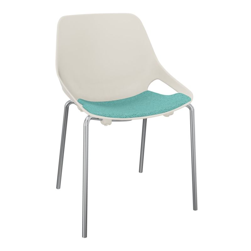 CHAISE 4 PIEDS ROSALIE + PLACET PS - PIED SQ - ASSISE BG