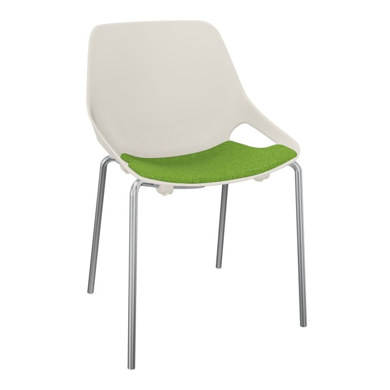 CHAISE 4 PIEDS ROSALIE + PLACET PS - PIED SQ - ASSISE BK
