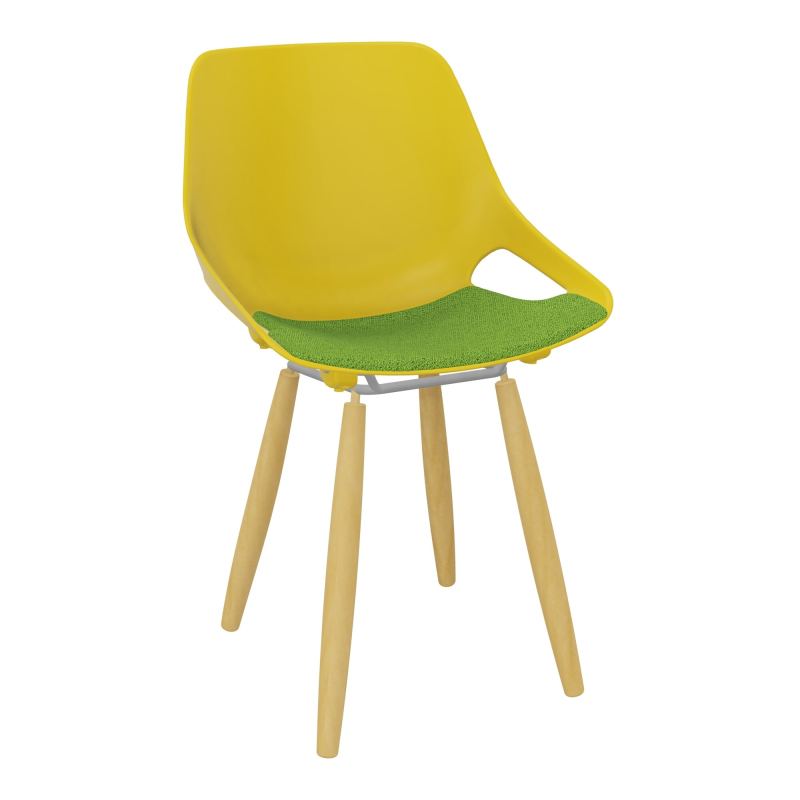 CHAISE 4 PIEDS ROSALIE + PLACET PJ - PIED XL - ASSISE BK