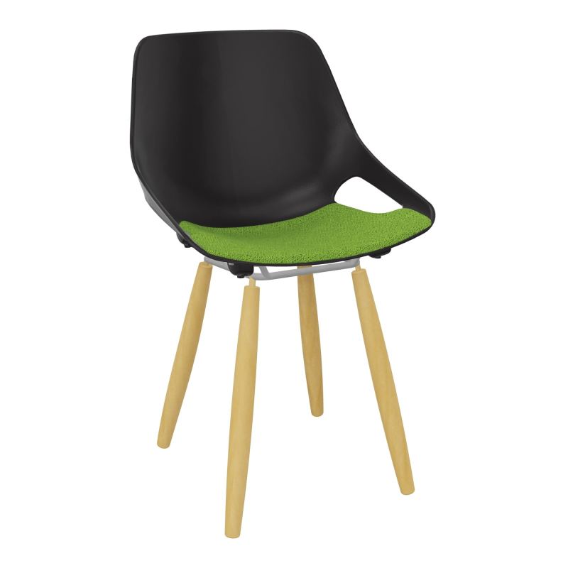 CHAISE 4 PIEDS ROSALIE + PLACET PR - PIED XL - ASSISE BK