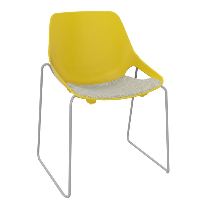 CHAISE ROSALIE PIÉT. TRAINEAU + PLACET A2 - PIED SQ - ASSISE PJ