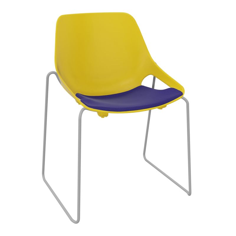 CHAISE ROSALIE PIÉT. TRAINEAU + PLACET A3 - PIED SQ - ASSISE PJ