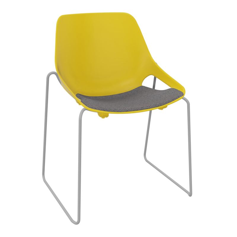 CHAISE ROSALIE PIÉT. TRAINEAU + PLACET PJ - PIED SSQ - ASSISE BN