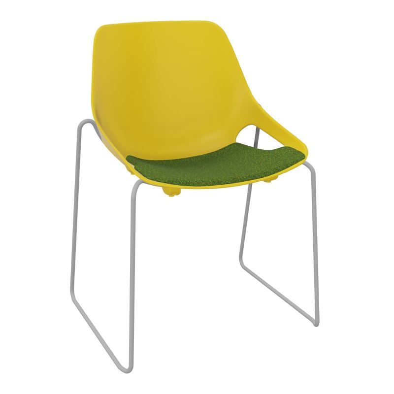CHAISE ROSALIE PIÉT. TRAINEAU + PLACET PJ - PIED SSQ - ASSISE DE