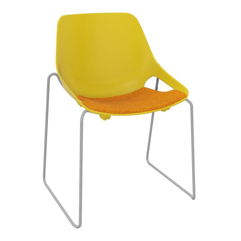 CHAISE ROSALIE PIÉT. TRAINEAU + PLACET PJ - PIED SSQ - ASSISE DI
