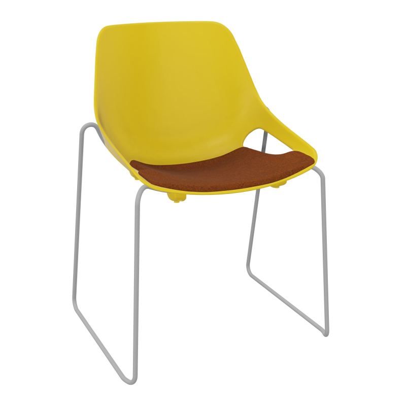 CHAISE ROSALIE PIÉT. TRAINEAU + PLACET PJ - PIED SSQ - ASSISE DZ