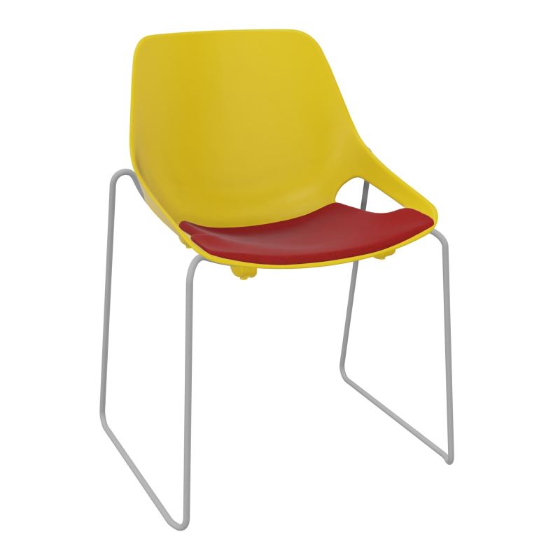 CHAISE ROSALIE PIÉT. TRAINEAU + PLACET PJ - PIED SSQ - ASSISE E6
