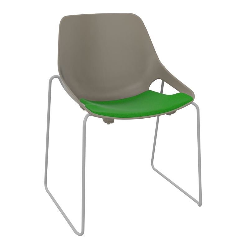 CHAISE ROSALIE PIÉT. TRAINEAU + PLACET A1 - PIED SQ - ASSISE PQ