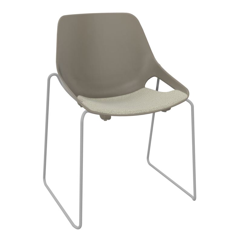 CHAISE ROSALIE PIÉT. TRAINEAU + PLACET A2 - PIED SQ - ASSISE PQ