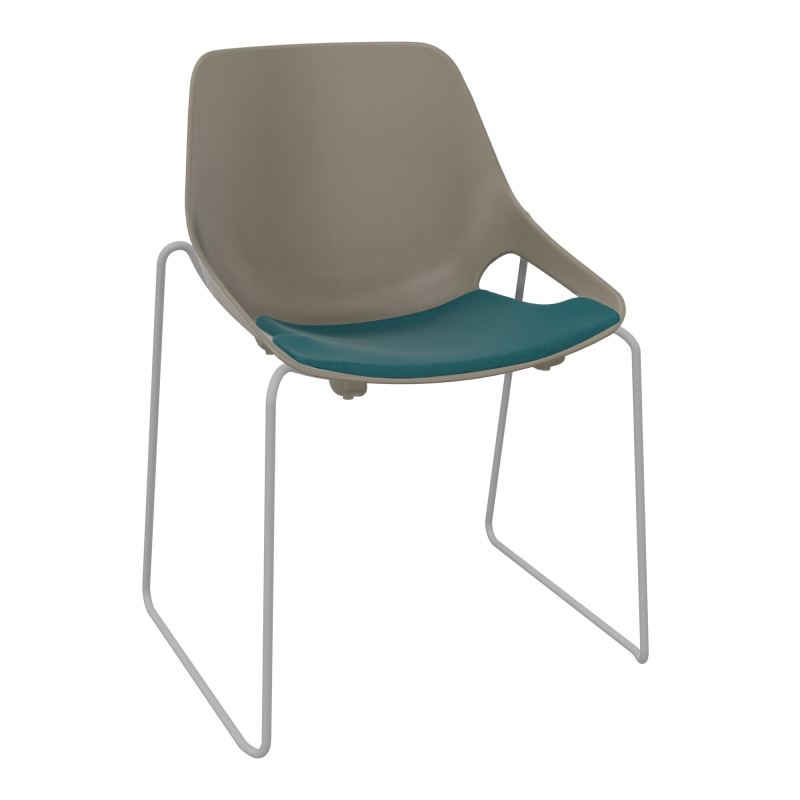 CHAISE ROSALIE PIÉT. TRAINEAU + PLACET A4 - PIED SQ - ASSISE PQ
