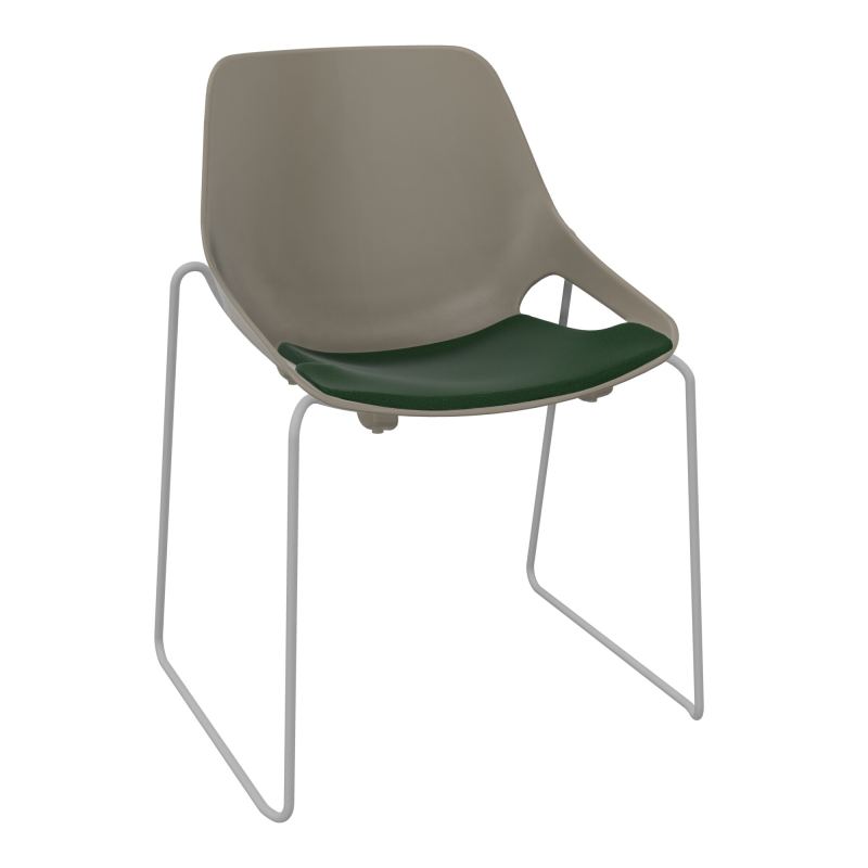CHAISE ROSALIE PIÉT. TRAINEAU + PLACET A9 - PIED SQ - ASSISE PQ