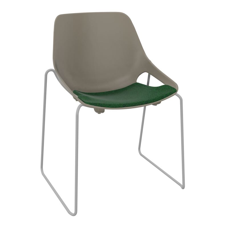 CHAISE ROSALIE PIÉT. TRAINEAU + PLACET B2 - PIED SQ - ASSISE PQ