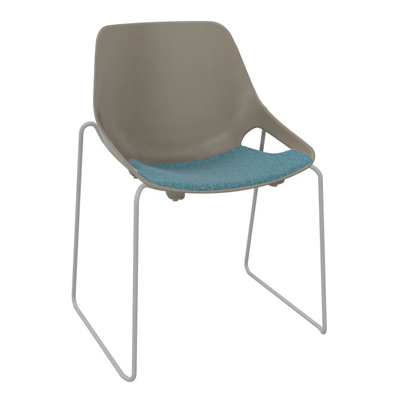 CHAISE ROSALIE PIÉT. TRAINEAU + PLACET B4 - PIED SQ - ASSISE PQ