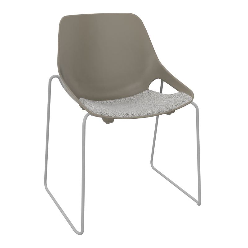 CHAISE ROSALIE PIÉT. TRAINEAU + PLACET B5 - PIED SQ - ASSISE PQ