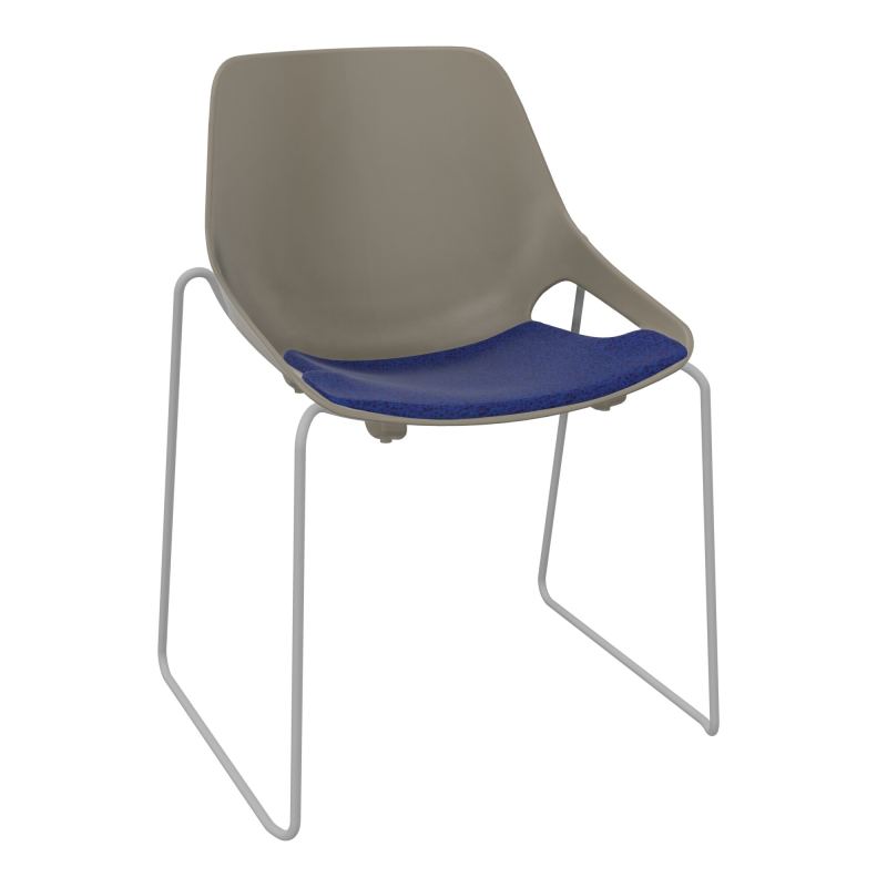 CHAISE ROSALIE PIÉT. TRAINEAU + PLACET B6 - PIED SQ - ASSISE PQ