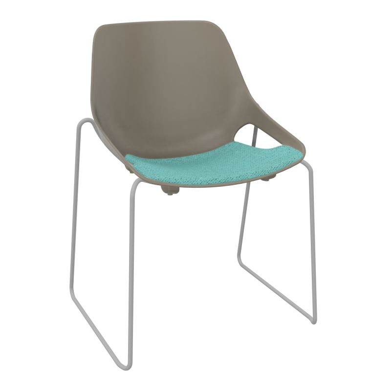 CHAISE ROSALIE PIÉT. TRAINEAU + PLACET PQ - PIED SSQ - ASSISE BG