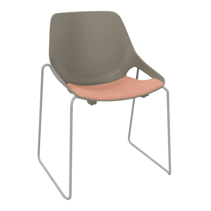 CHAISE ROSALIE PIÉT. TRAINEAU + PLACET PQ - PIED SSQ - ASSISE BL