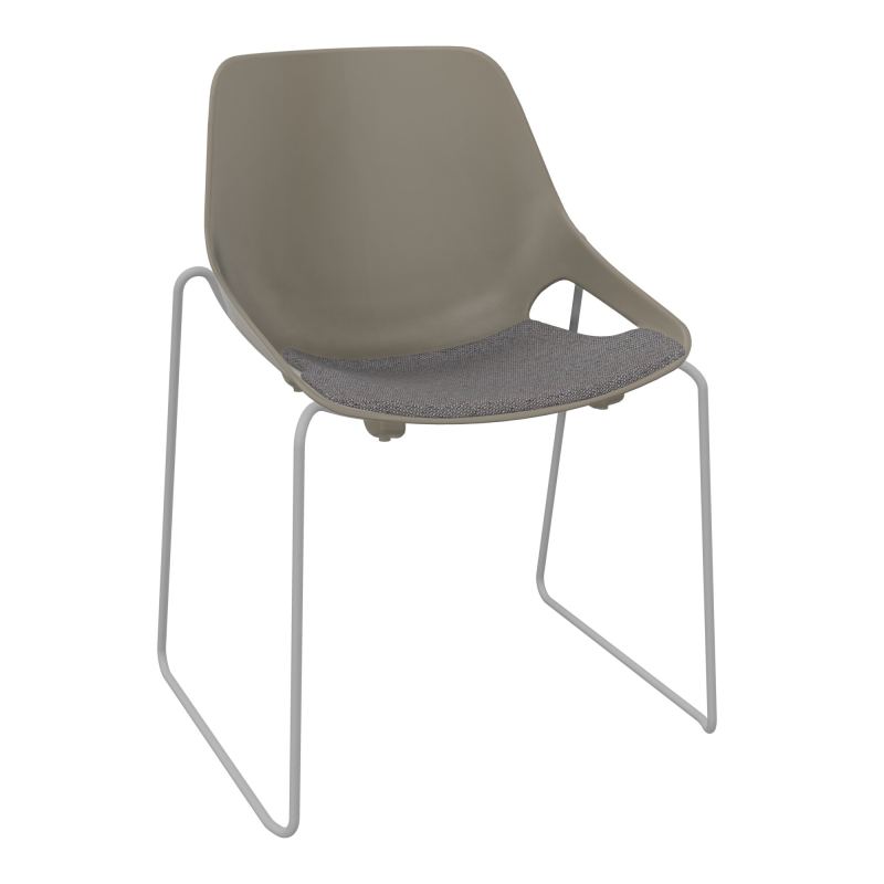 CHAISE ROSALIE PIÉT. TRAINEAU + PLACET PQ - PIED SSQ - ASSISE BN