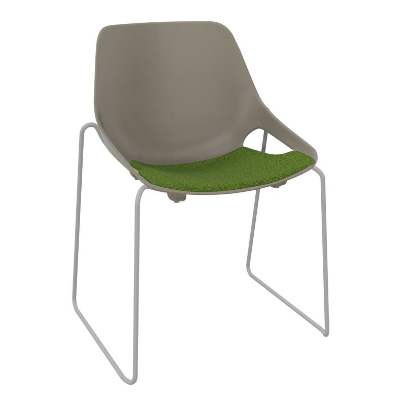 CHAISE ROSALIE PIÉT. TRAINEAU + PLACET PQ - PIED SSQ - ASSISE DE