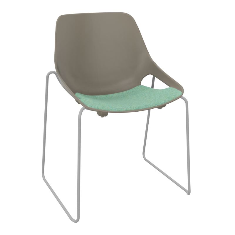CHAISE ROSALIE PIÉT. TRAINEAU + PLACET PQ - PIED SSQ - ASSISE DF