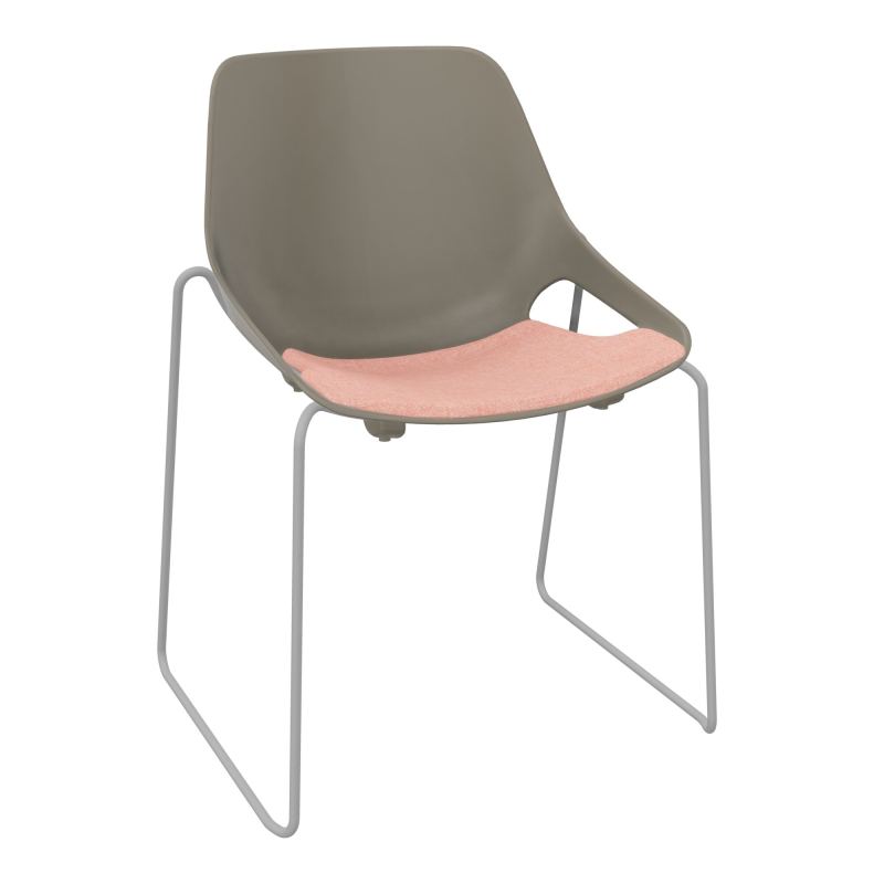 CHAISE ROSALIE PIÉT. TRAINEAU + PLACET PQ - PIED SSQ - ASSISE DH