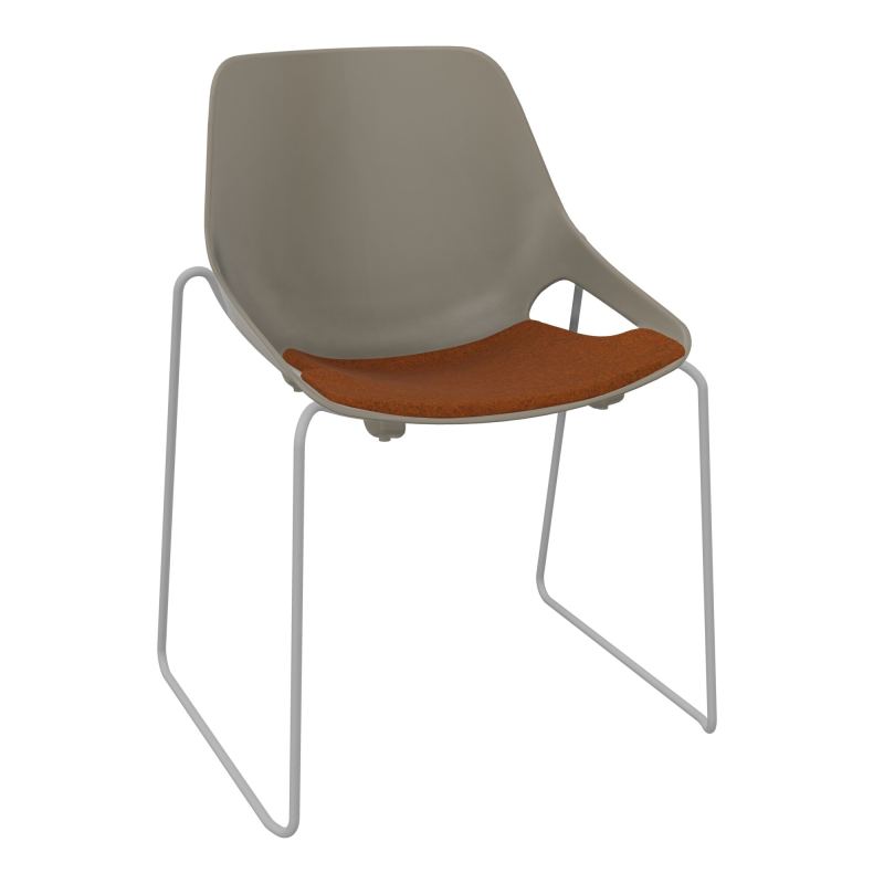 CHAISE ROSALIE PIÉT. TRAINEAU + PLACET PQ - PIED SSQ - ASSISE DZ