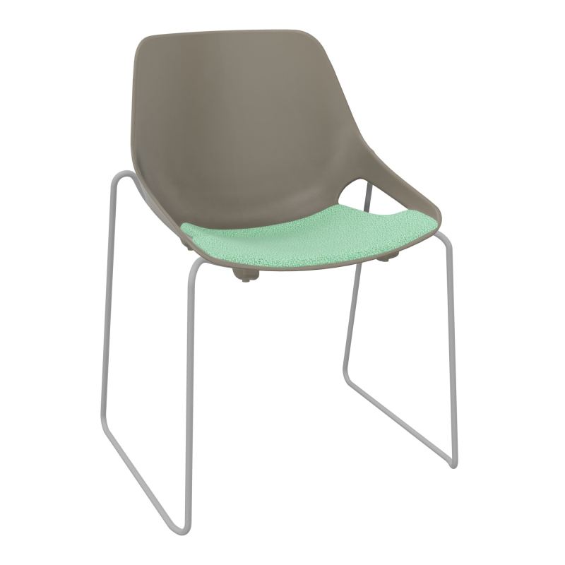 CHAISE ROSALIE PIÉT. TRAINEAU + PLACET PQ - PIED SSQ - ASSISE E4