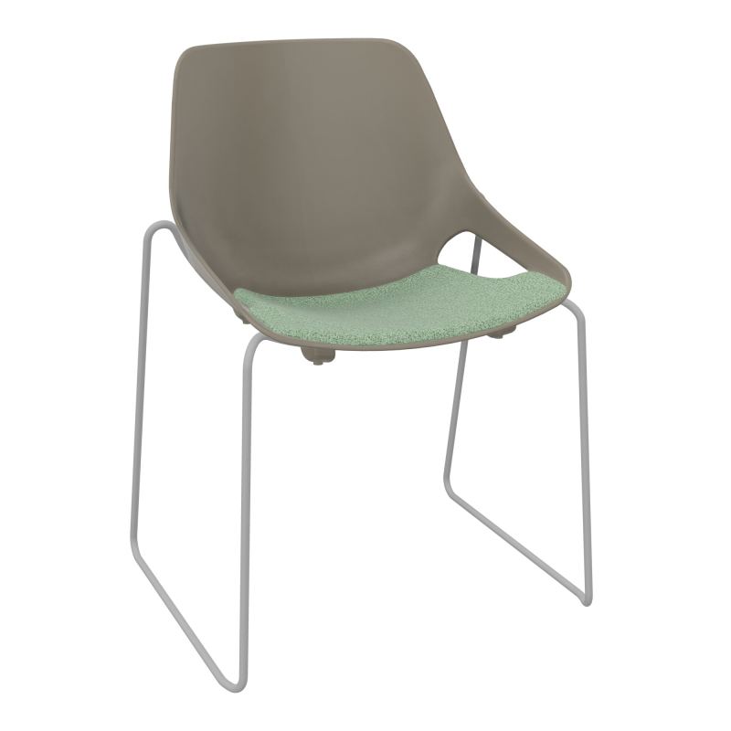 CHAISE ROSALIE PIÉT. TRAINEAU + PLACET PQ - PIED SSQ - ASSISE E7