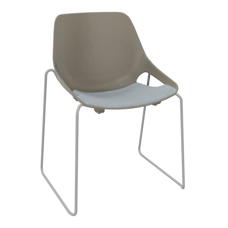 CHAISE ROSALIE PIÉT. TRAINEAU + PLACET KD - PIED SQ - ASSISE PQ