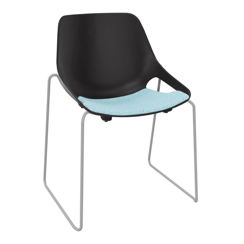 CHAISE ROSALIE PIÉT. TRAINEAU + PLACET PR - PIED SSQ - ASSISE BF