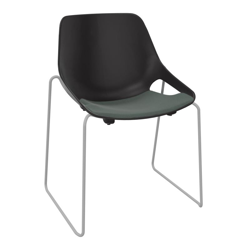 CHAISE ROSALIE PIÉT. TRAINEAU + PLACET PR - PIED SSQ - ASSISE CF