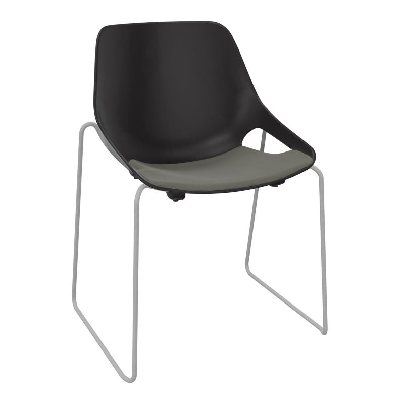 CHAISE ROSALIE PIÉT. TRAINEAU + PLACET PR - PIED SSQ - ASSISE CH