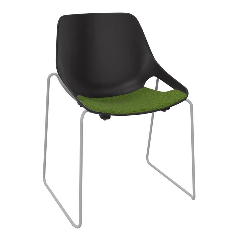 CHAISE ROSALIE PIÉT. TRAINEAU + PLACET PR - PIED SSQ - ASSISE DE