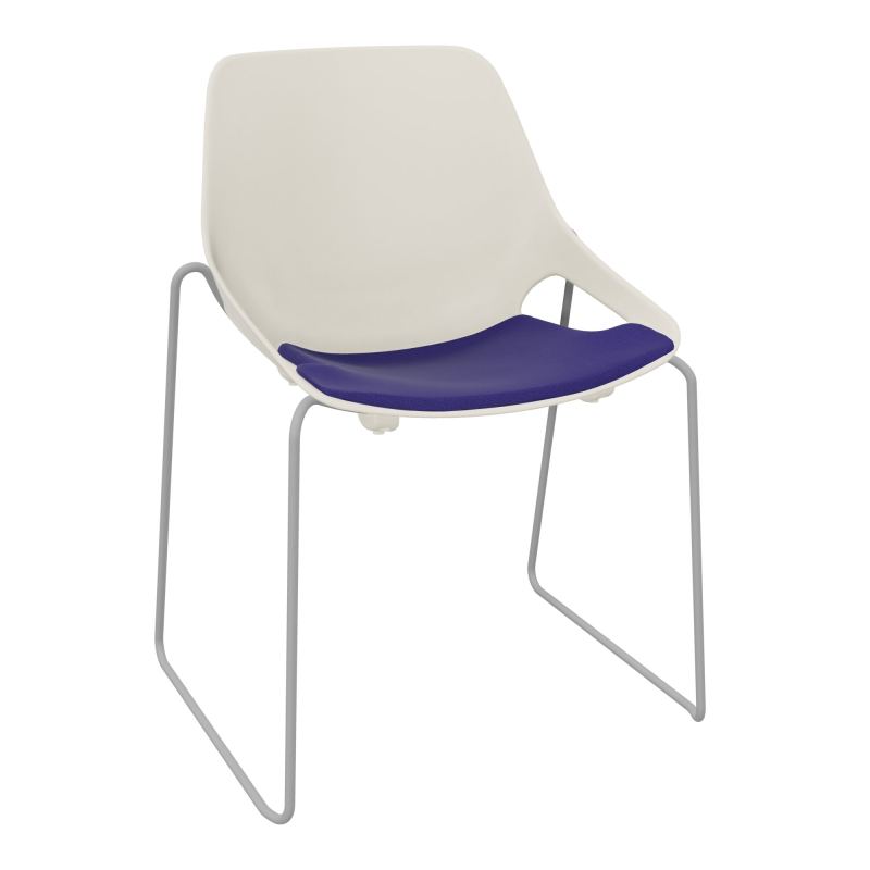 CHAISE ROSALIE PIÉT. TRAINEAU + PLACET A3 - PIED SQ - ASSISE PS