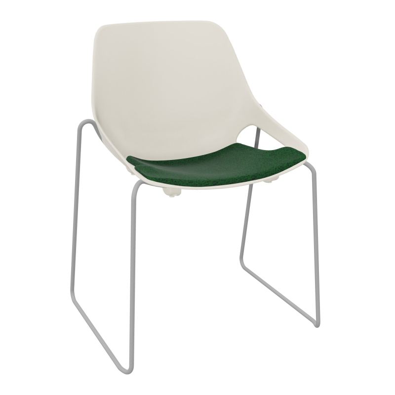CHAISE ROSALIE PIÉT. TRAINEAU + PLACET B2 - PIED SQ - ASSISE PS